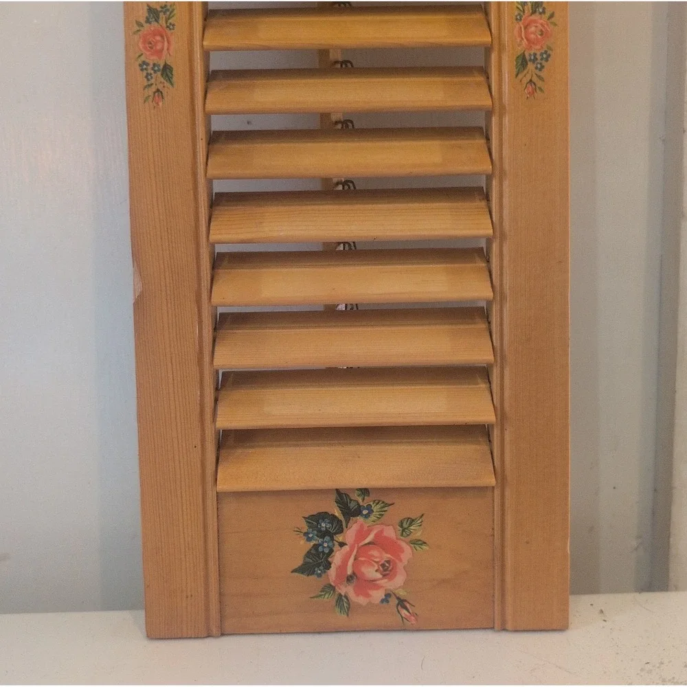 Vintage Wooden Louvered Wall Panel 20